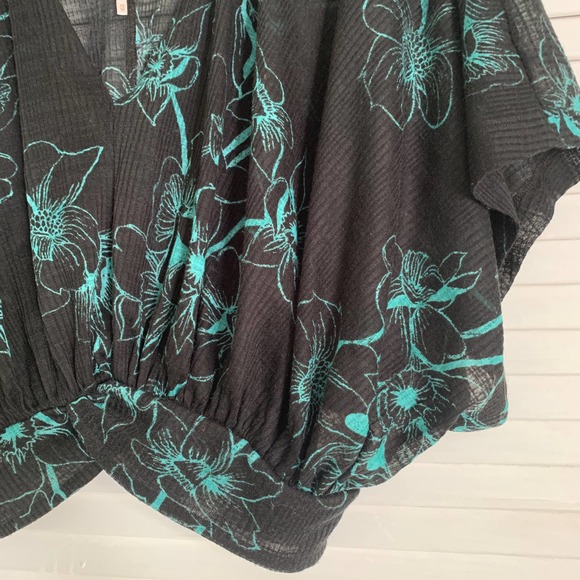 Free People One Dance Floral Top Black Size XS - Picture 9 of 12